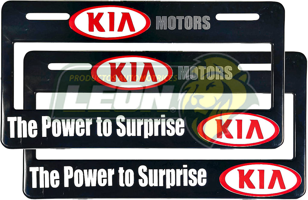 PORTAPLACAS NEGRAS NUMERICO 7 cm. SOLO SE VEN LOS # Y LETRAS STICKER KIA (JGO c/2 pz.)