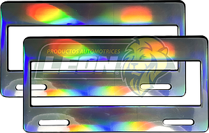 PORTAPLACAS NEGRAS NUMERICO 7 cm. SOLO SE VEN LOS # Y LETRAS WRAP TORNASOL (JGO c/2 pz.)