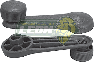 MANIJA ELEVAR VIDRIO DODGE Y HYUNDAI ATOS 1a. Y 2a. GEN. 00-11, H100 00-11, ATTITUDE 06-12, VERNA 00-06, ACCENT 96-06 PLASTICA T/O GRIS (M-92001) (1 pza.) AE