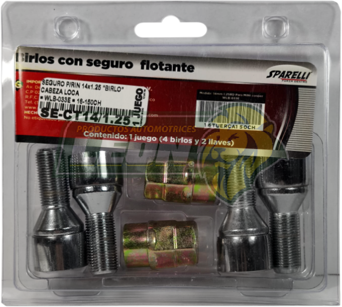 SEGUROS RIN BIRLO 14x1.25 mm (033E)