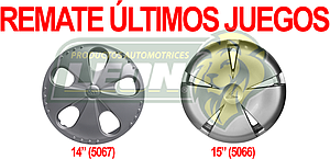 TAPON DE RIN 13”,14”,15” Y 16” CROMADO ÚNICOS MODELOS (4074, 5026, 5066, 5066) (JGO. c/4 pz.)