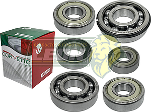 BALERO TRANSMISION NISSAN URVAN, PICK-UP D21 (KIT 6 pzas.) 1 6204 ZZ, 1 6205 2RS, 1 6306 ZNR, 1 6306, 1 6305 ZZ, 1 6305 Z
