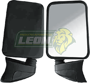 ESPEJO LATERAL (R) VW COMBI T2A 1.8, 2.0L 99-03 NEGRO LUNA BLANCA, FIJO ECO. (2222) (PRECIO X pza.)