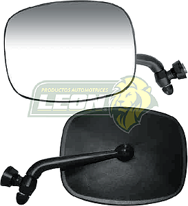 ESPEJO LATERAL (L) VW COMBI 73-88 NEGRO BRAZO METÁLICO Y CONCHA DE ZAMAK ABATIBLE ORIGINAL (688-I-N) (PRECIO X pza.)