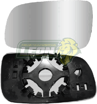 LUNA P/ESPEJO (L) CLARA VW GOLF, JETTA A4, POINTER, SHARAN, SEAT IBIZA, CORDOBA CROMADA ESFERICA ORIGINAL 00-18 S/CALEFACTOR (L-0207)