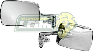 ESPEJO LATERAL (L) VW SEDAN M.1600 CROMADO ACABADO ESPEJO, BRAZO ORIGINAL ABATIBLE “C/CONCHA ABS” ECO. (687-100-C-I) (PRECIO X pza.)