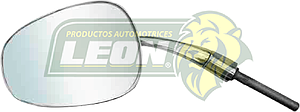 ESPEJO LATERAL (L) VW SEDAN M.1500 50-67 CROMADO “CONCHA OVALADA” BRAZO CORTO C/PERNO (PRECIO X pza.)
