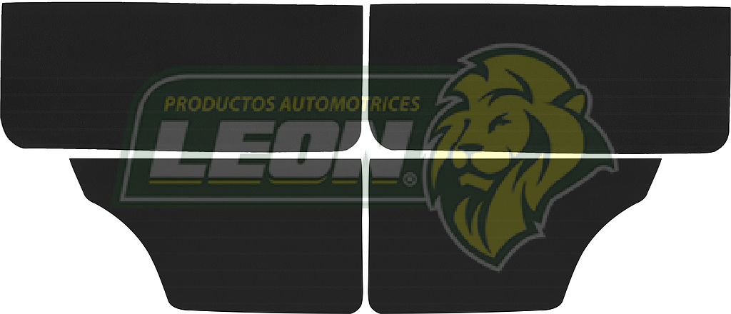 TAPAS P/PUERTAS LATERALES VW CARIBE VINIL NEGRA “2 PUERTAS” (JGO. 4 pz.)