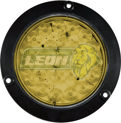 PLAFON REDONDO 4” 24 LEDS AMBAR (4 FUNCIONES DIFERENTES)