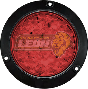 PLAFON REDONDO 4” 24 LEDS ROJO (4 FUNCIONES DIFERENTES)