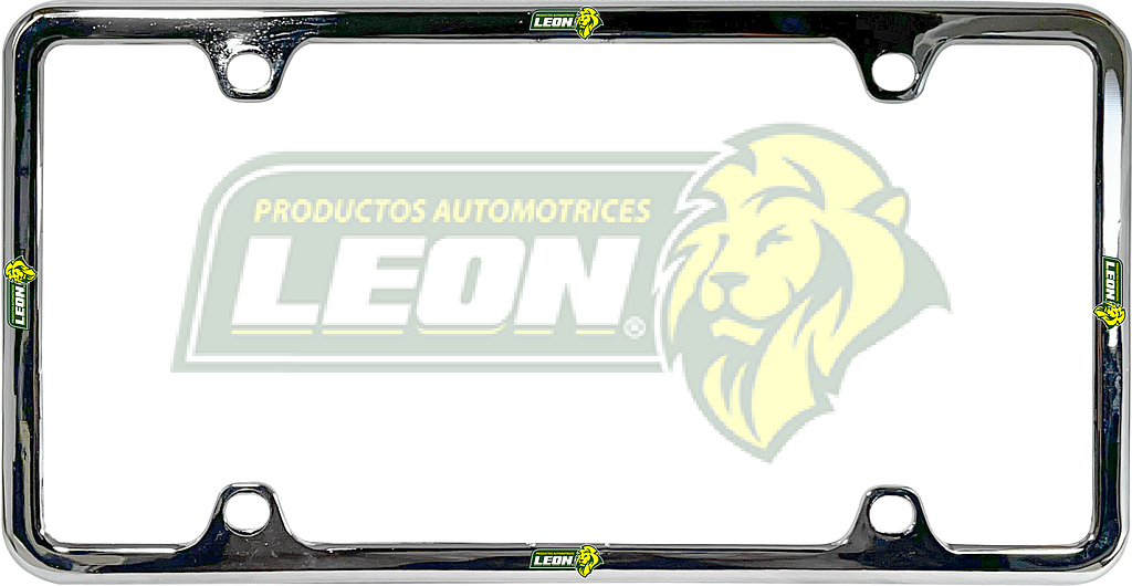 PORTAPLACA CROMADO DE METAL (ZAMAC) UNIVERSAL (X PZA) OFICIAL = 501