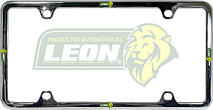 PORTAPLACA CROMADO DE METAL (ZAMAC) UNIVERSAL (X PZA) OFICIAL = 501