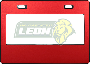 PORTAPLACA CHICA 22x15.5 cm.P/MOTO WRAP LISO ROJO (X PIEZA)