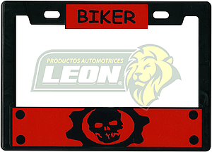 PORTAPLACA CHICA 22x15.5 cm.P/MOTO STICKER BIKER (VINIL) (X PIEZA)