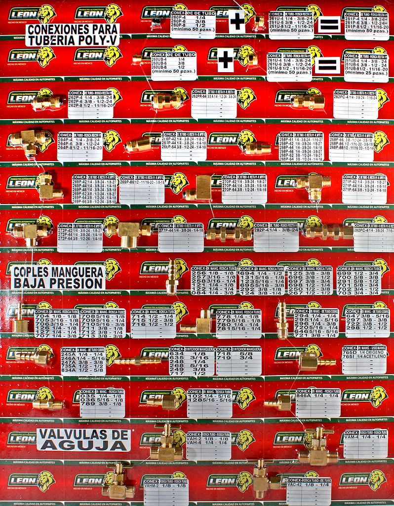 MUESTRARIO DE CONEXIONES (TABLA 4)