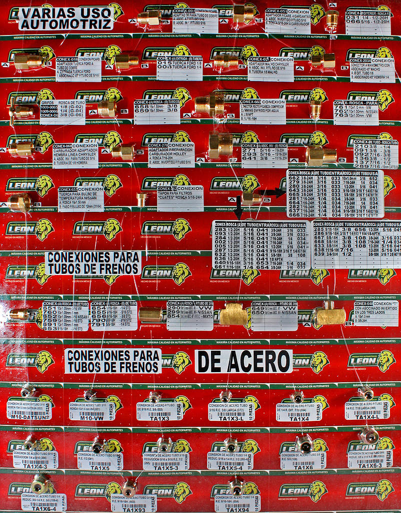 MUESTRARIO DE CONEXIONES (TABLA 5)