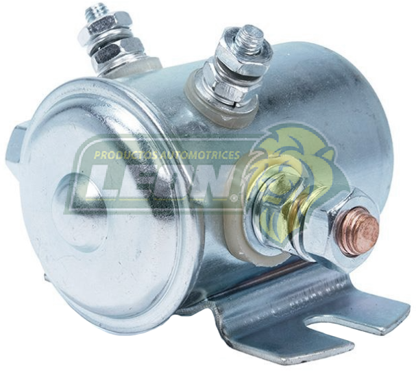 SOLENOIDE DE CORRIENTE CONTINUA 12V 80/100 amp. MAX. CAP. (ACCESORIOS, LUCES, ENFRIAMIENTO, BOCINAS. NO SISTEMA DE ARRANQUE) 4 BORNES DODGE B150 3.7, 5.2L, B2503.7, 5.2, 5.9L, B350 5.2, 5.9L, CARAVAN 2.2, 2.6L, D100, D150, D200, D250, D300, D350 3.7, 4.0, 5.2, 5.9, 6.6L,  (11830, SNLSRE12, 02459)