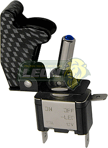 SWITCH C/T CARBON T/AVION C/LED AZUL (60078, ARE190031)