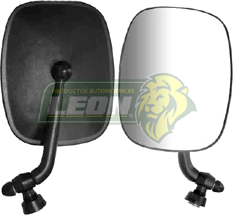 ESPEJO LATERAL (R) VW COMBI 73-88 NEGRO BRAZO METÁLICO Y CONCHA DE PLASTICO ABATIBLE ECO. (688-100-D-N) (PRECIO X pza.)