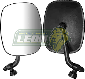 ESPEJO LATERAL (L) VW COMBI 73-88 NEGRO BRAZO METÁLICO Y CONCHA DE PLASTICO ABATIBLE ECO. (688-100-I-N) (PRECIO X pza.)