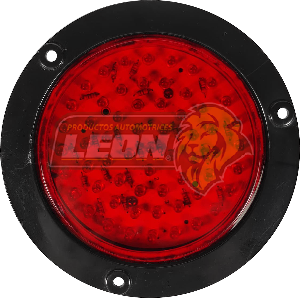 PLAFON REDONDO 60 LEDS 4.5” 24V ROJO