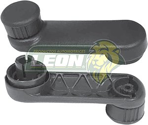MANIJA ELEVAR VIDRIO NISSAN PLATINA, RENAULT CLIO PLASTICA ORIGINAL GRIS OSCURO (M-95004) (1 pza.) AE