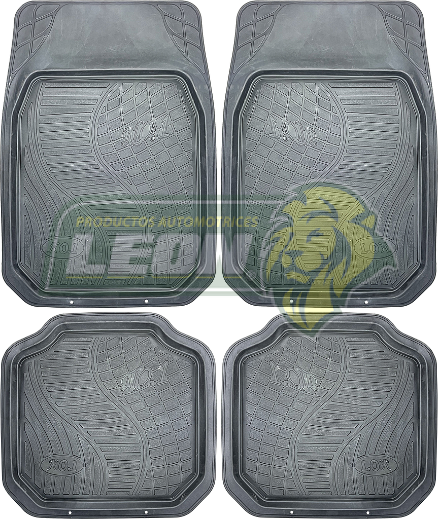 TAPETE HULE GRUESO T/CHAROLA NEGRO UNIVERSAL (JGO. c/4 pz.)