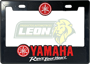 PORTAPLACA CHICA 22x15.5 cm.P/MOTO GRABADO YAMAHA ROJO (X PIEZA)