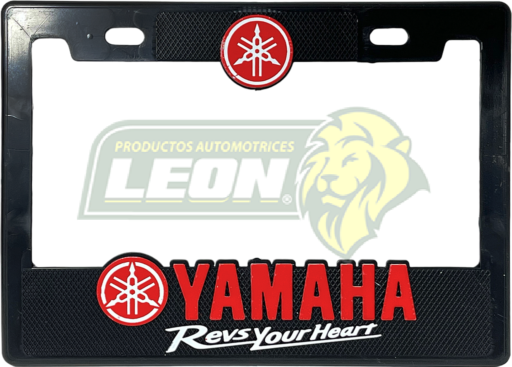 PORTAPLACA CHICA 22x15.5 cm.P/MOTO GRABADO YAMAHA ROJO (X PIEZA)