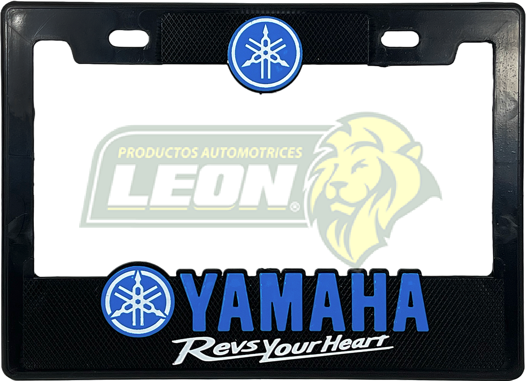 PORTAPLACA CHICA 22x15.5 cm.P/MOTO GRABADO YAMAHA AZUL (X PIEZA)