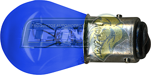 FOCO AUTOMOTRIZ MINIATURA 12V 21/4W 2 POLOS PATAS T/ESCUADRA AZUL (2560B, 2007902)