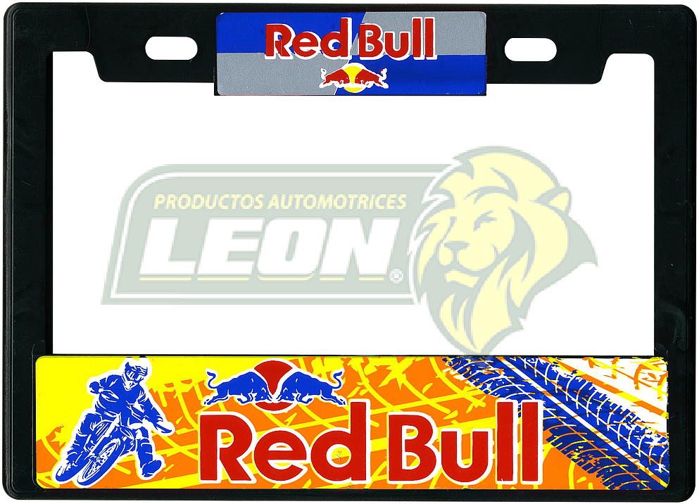 PORTAPLACA CHICA 22x15.5 cm.P/MOTO GRABADO RED BULL =PPMV-RED BULL (X PIEZA)
