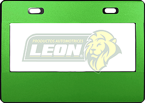 PORTAPLACA CHICA 22x15.5 cm.P/MOTO WRAP LISO VERDE (X PIEZA)