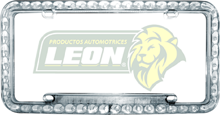 PORTAPLACA DE 48 LEDS  AZUL 4 FUNCIONES TRANSPARENTE (X PIEZA)
