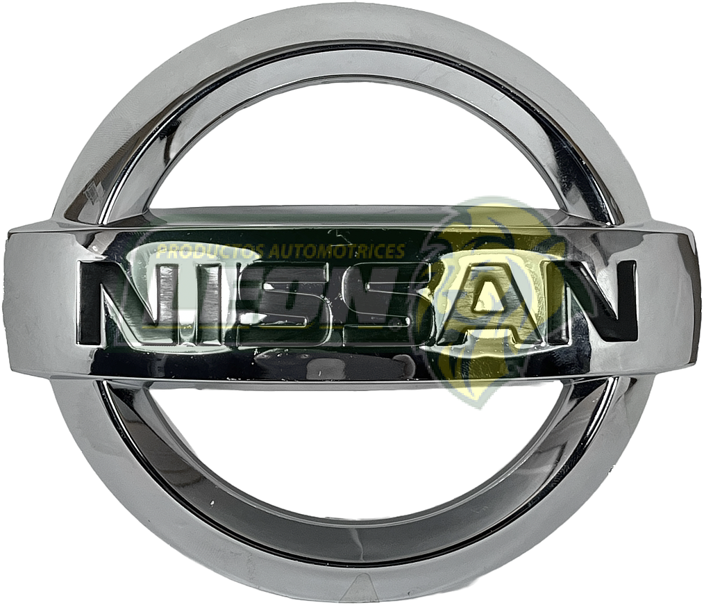 EMBLEMA PARRILLA NISSAN KICKS 16-20, URVAN 14-15, C/PATAS (E073) ØA: 13 cm, ØB: 15 cm.