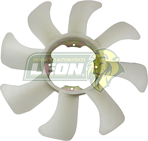 VENTILADOR NAILON NISSAN Z24 86-96, D21 2.4L T/ORIGINAL HO794 8 ASPAS CENTRO DE METAL ØI: 12-16 cm, ØE: 41 cm