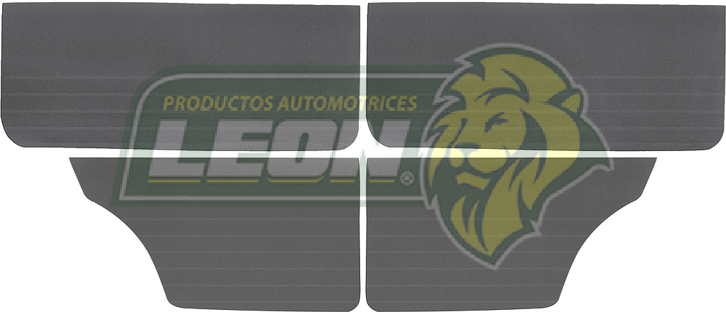 TAPAS P/PUERTAS LATERALES VW CARIBE VINIL GRIS “2 PUERTAS” (JGO. 4 pz.)