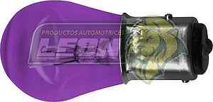 FOCO AUTOMOTRIZ MINIATURA 12V 2 POLOS P/DISPAREJA BOMBILLA GRANDE PURPURA  (2008700)