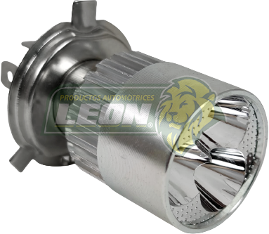 FOCO LED H4 3 LED CARCASA SILVER P/MOTOS