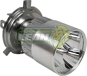 FOCO LED H4 3 LED CARCASA SILVER P/MOTOS