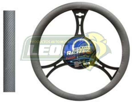 FUNDA P/VOLANTE DE VINIL GRIS C/PUNTOS UNIVERSAL MEJOR CALIDAD