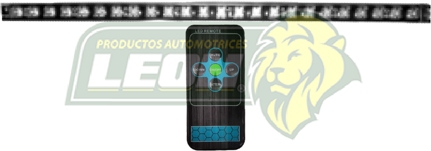 TIRA DE 24 HIPERLEDS ROJOS 35 cm 18 FUNCIONES C/CONTROL REMOTO