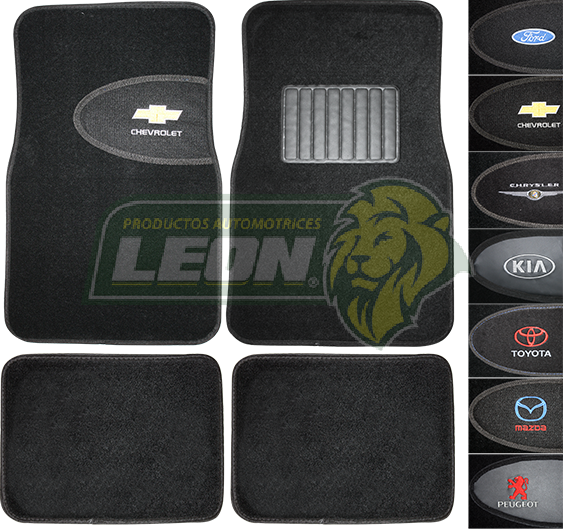 TAPETES DE ALFOMBRA BORDADO (JGO. c/4 pz.) (CMC/3006)