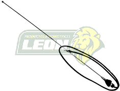 ANTENA UNIVERSAL VARILLA NEGRA ENROSCABLE C/CABLE