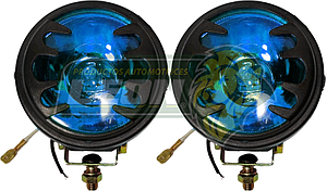 FARO REDONDO 90x57 mm LISO AZUL (JGO. c/2 pz.)