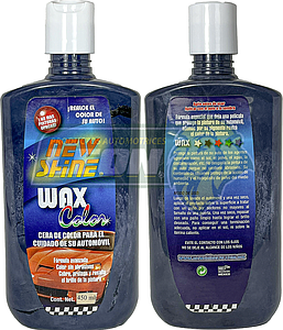 CERA DE COLOR GRIS OSCURO, CUBRE RAYONES SUPERFICIALES 500 ml. NEW SHINE