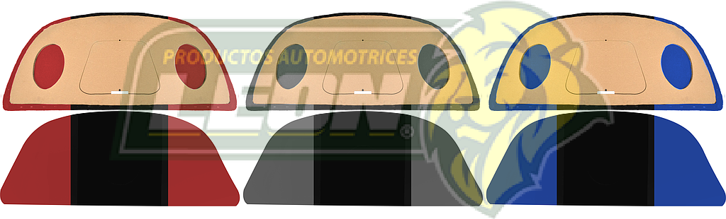 TAPA 1/2 LUNA TRAS.VW 1600 VINIL COMBINADAS 