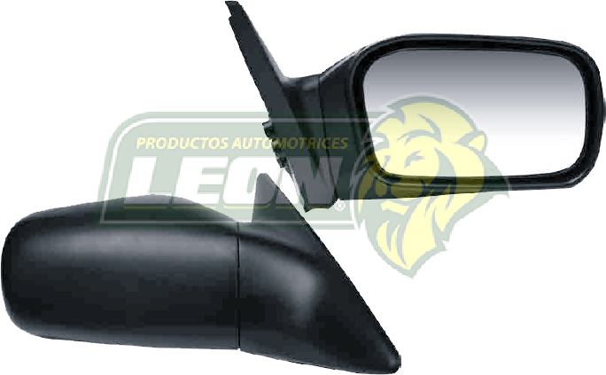 ESPEJO LATERAL NISSAN TSURU III 93-Æ (B13) S/CASQUILLOS (NEGRO, FIJO C/AUMENTO ECONOMICO, E-070-D) (R)