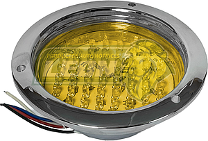 PLAFON REDONDO EMBUTIR DE 52 LEDS Ø BASE: 11 cm, Ø EXTERIOR 14 cm AMBAR