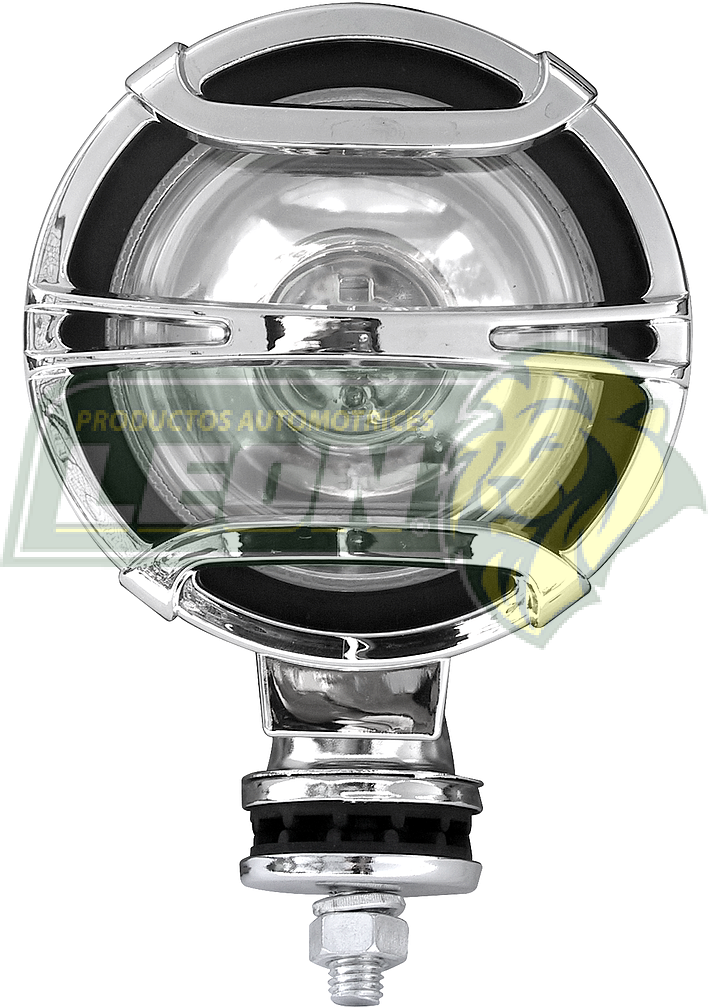 FARO REDONDO BLANCO CROMADO C/REJIL